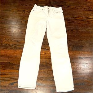 JCrew Lookout High Rise White Jeans